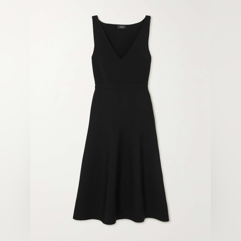 THEORY STRETCH CREPE MIDI DRESS SIZE 10 - Picture 2 of 7